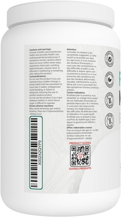 VORST 有機洋車前子殼粉 900 克 | 纖維混合瀉藥補充劑，用於便秘和腹瀉 | 無糖無麩質纖維軟便劑 | 可用於烹飪或烘焙的纖維 | GLP-1 支持 | 1 罐