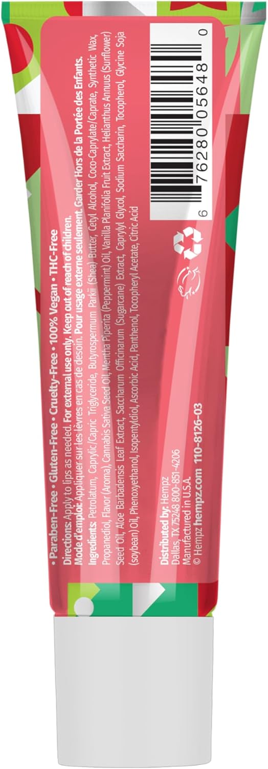 Hempz Crushed Peppermint Sugar Herbal Lip Balm .44 oz