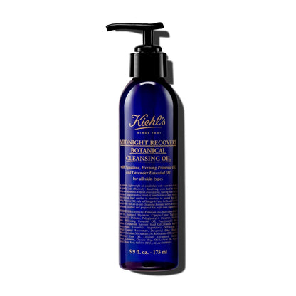 Kiehl's 午夜修復植物潔顏油，卸妝潔面乳，舒緩舒適肌膚，含薰衣草精油、月見草油和角鯊烷，不致粉刺