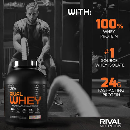 Rivalus Rivalwhey 浓巧克力味 100% 乳清/分离乳清蛋白 2 磅 953 克