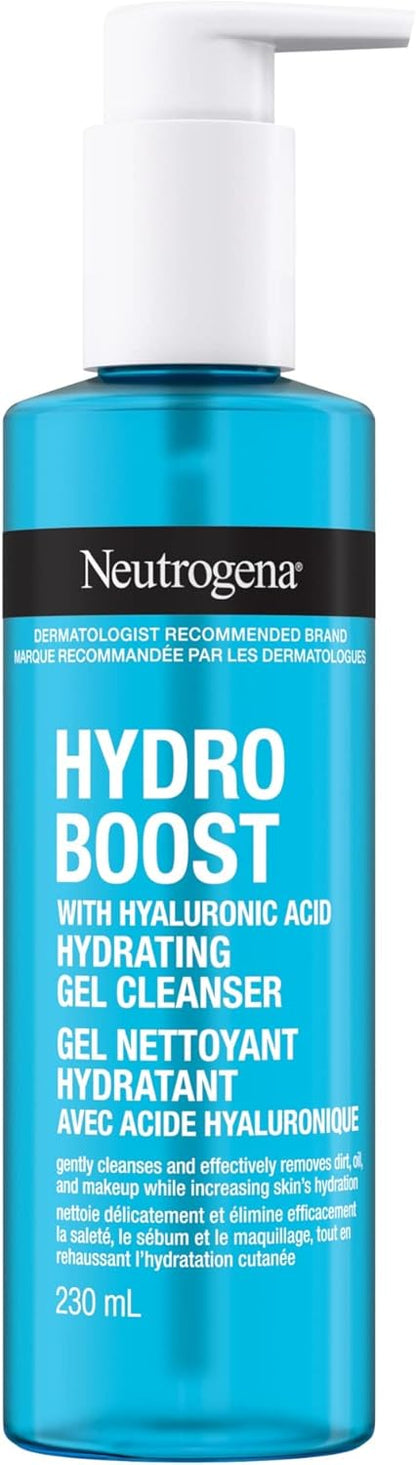 Neutrogena Hydro Boost Gel Face Cream Spf 25 With Broad Spectrum Uva/uvb Hydrating Hyaluronic Acid & Antioxidants, Oil, 47 ml (Pack of 1) & Hydro Boost Hydrating Cleansing Gel 230mL