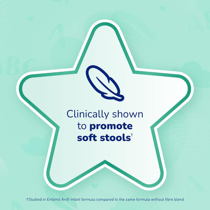 Enfamil A+ Serenity 婴儿配方奶粉，专为软便设计，Omega-3 DHA 和纤维混合物，可重复使用奶粉盒，578 克