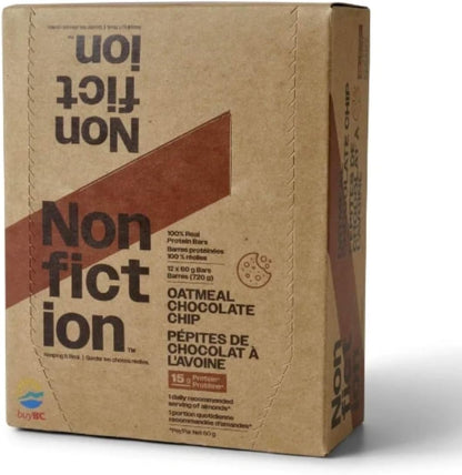 Nonfiction 蛋白棒燕麦巧克力片 12x60g（12 包）