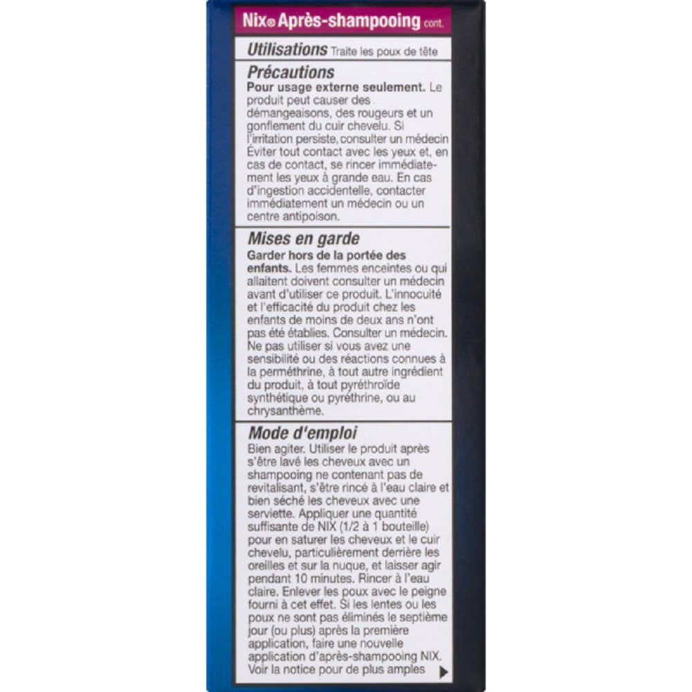 Nix 多包装乳霜冲洗液（含除虱梳）- 112 克 - 有效治疗头虱