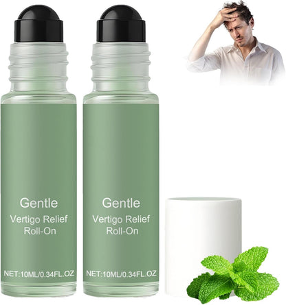 BuyiHoen Vertigo Ease 滚珠止眩晕，含生姜和薄荷成分，滚珠式清凉眩晕缓解剂，便携式旅行滚珠止眩晕，速效（2 件）