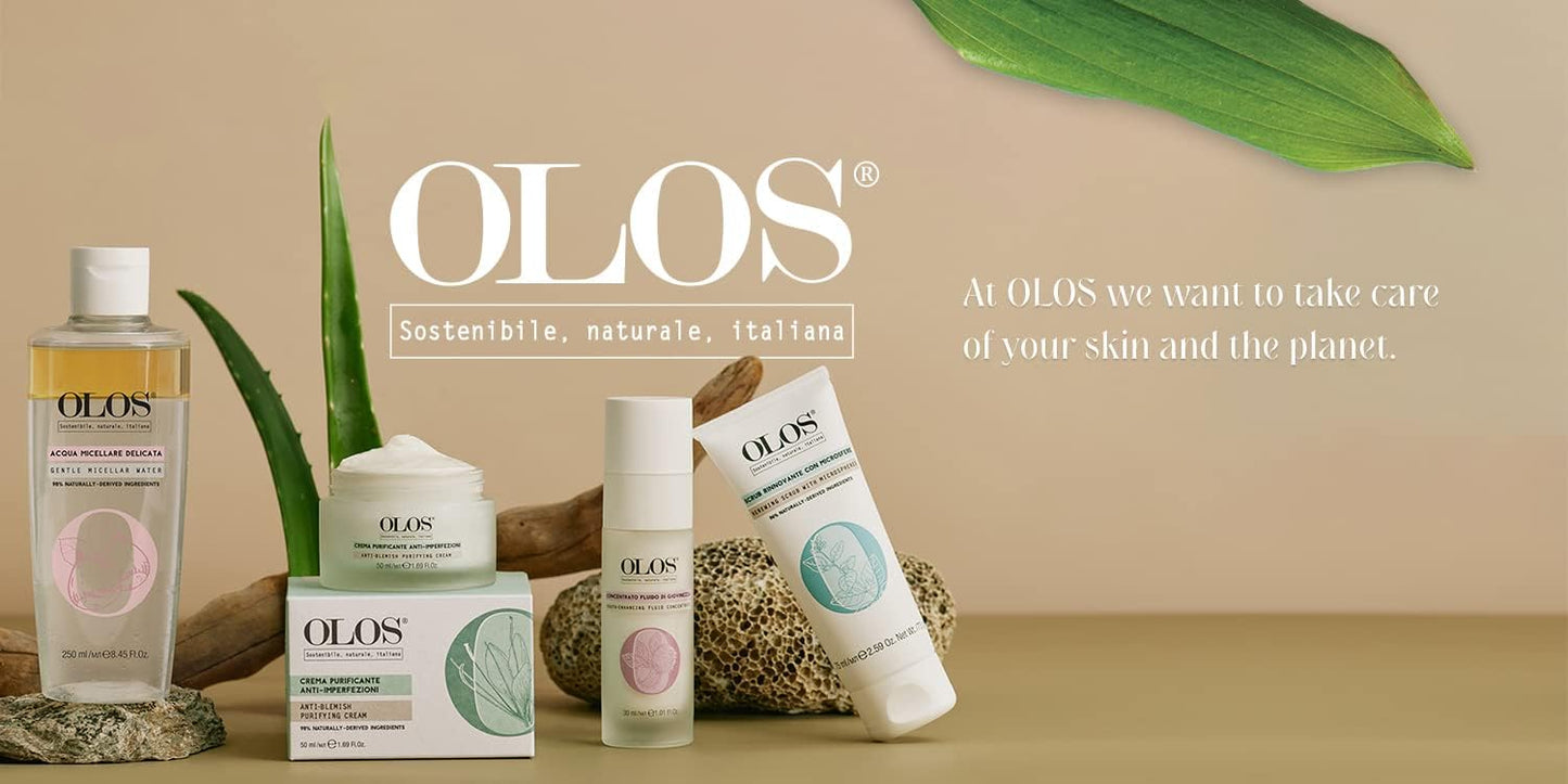 Olos Youth-Enhancing Cleansing Cream - Facial Cleanser - Makeup Remover with Aloe and Rambutan Extracts - Skin Care Cream for Sensitive Skin - 8.4 oz