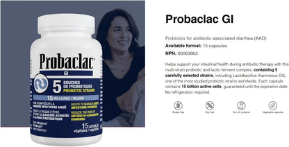 Probaclac GI probiotic for diarrhea, Multi-strain probiotic and lactic ferment complex (5 strains).