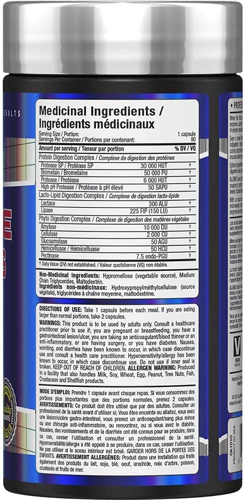 ALLMAX Nutrition - 消化酶 + 蛋白质优化剂 - 90 粒