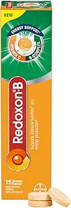 Redoxon® 維生素 B 群加維生素 C 泡騰片，用於增強免疫力和產生能量，15 片橙味片劑