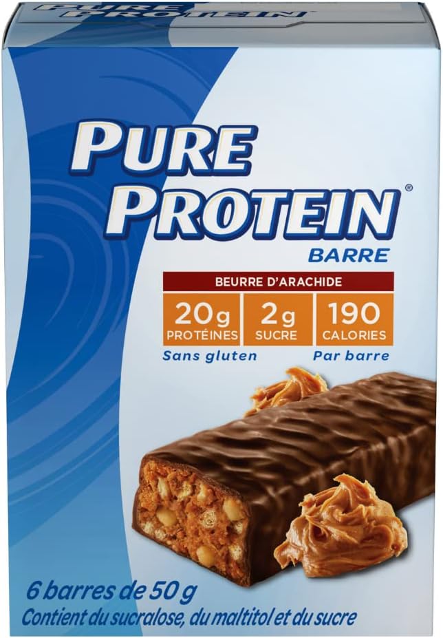 Pure Protein Bars - Nutritious, Gluten Free Whey Protein Blend Bars | Chocolate Peanut Butter + Lemon Cake (Pack of 12)