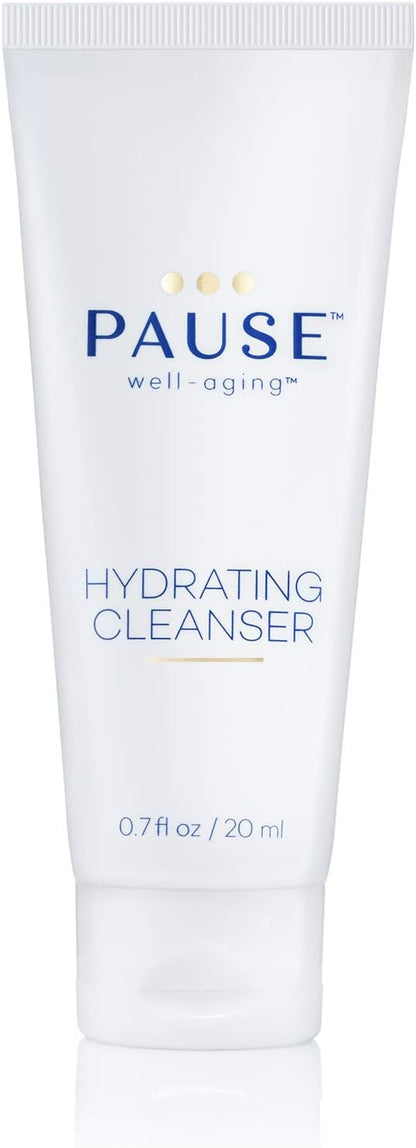 Pause Well-Aging Discovery Kit 0.7oz Hydrating Cleanser, 1oz 4-in-1 Micellar Cleansing Treatment, 2 x 0.17oz Collagen Boosting Mois Unisex 4 Pc