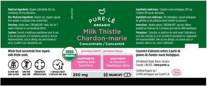 美國農業部有機奶薊草，4500毫克30倍濃縮液 - 強效配方。 60粒有機認證膠囊，強效護肝，清潔肝臟。非基因改造。易於吞嚥的膠囊！ - 加拿大製造