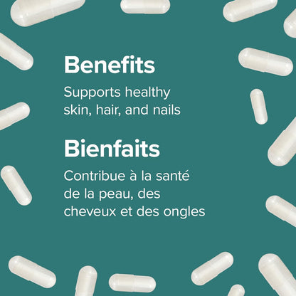 Webber Naturals Biotin 2500 mcg, 90 Capsules, Supports Healthy Hair, Skin & Nails, Energy Metabolism, Vegan