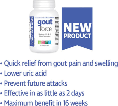 Prairie Naturals 痛风力降低尿酸 - 60 粒