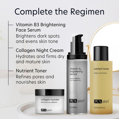 PCA SKIN Vitamin B3 Brightening Face Serum - Anti Aging Fine Line & Wrinkle Facial Treatment with Hydrating Niacinamide & Antioxidants for Dark Spots & Discoloration (1 fl oz)