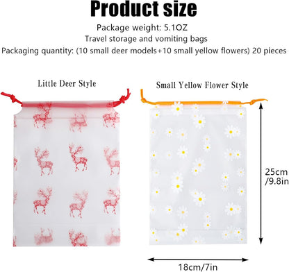 旅行嘔吐袋 嘔吐碗 便攜式 適用於汽車、巴士、海上、船舶、飛機旅行，20 個裝