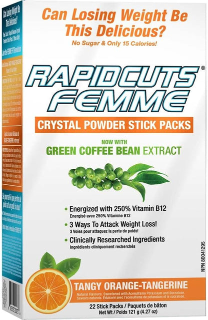 FEMME FIT RapidCuts Femme Crystals - 全天然三階段減脂系統 - 橘橘色 - 22 粒 (665553200736)