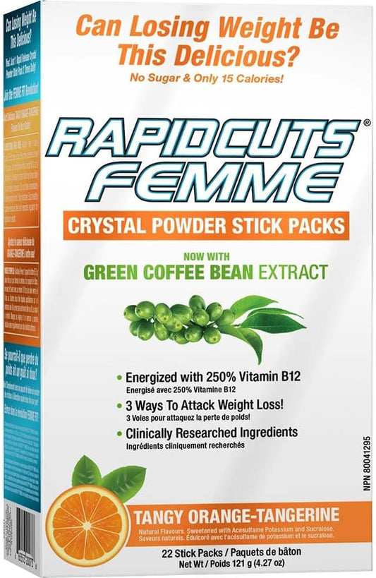 FEMME FIT RapidCuts Femme Crystals - 全天然三階段減脂系統 - 橘橘色 - 22 粒 (665553200736)