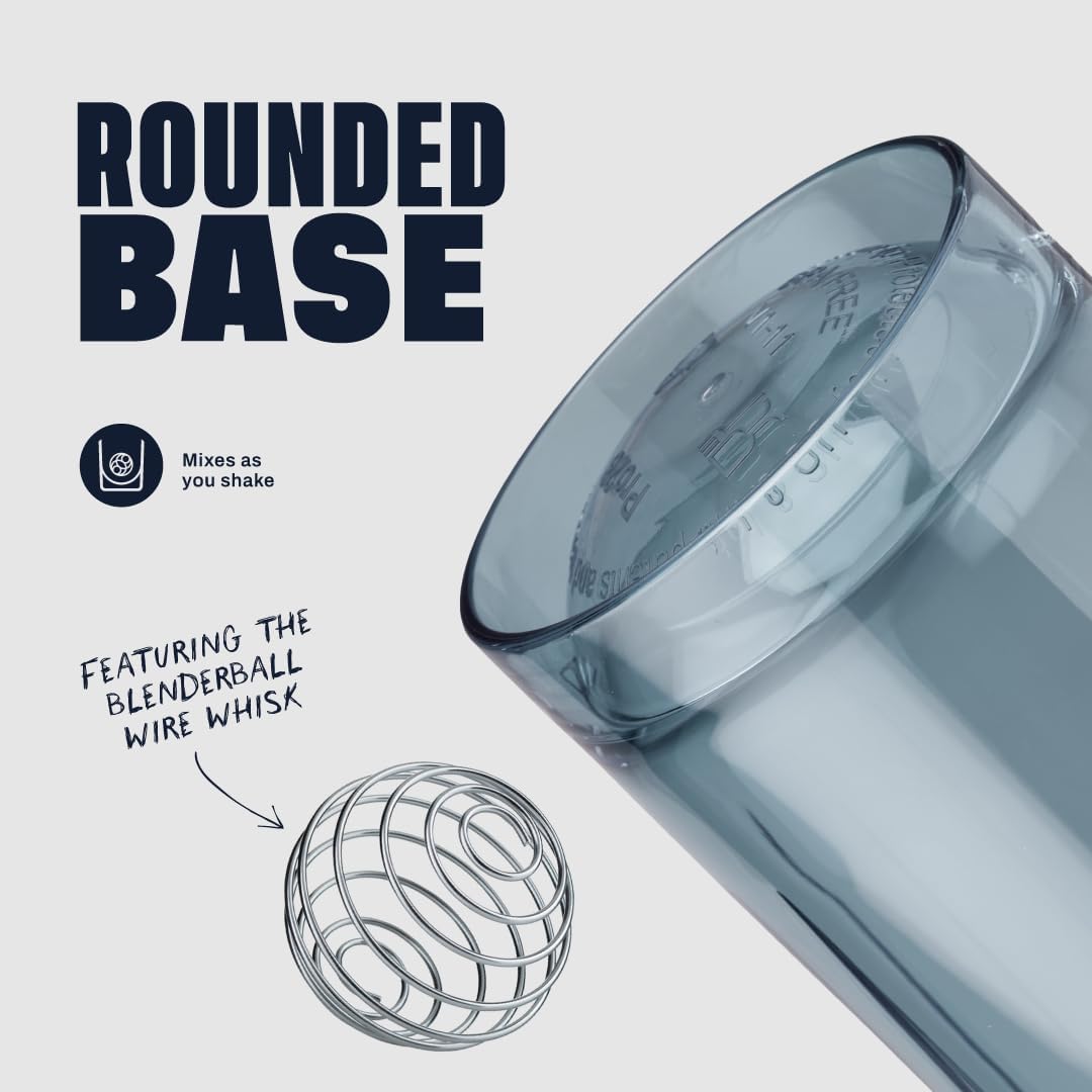 BlenderBottle Shaker Bottle Pro Series Perfect for Protein Shakes and Pre Workout, 24-Ounce, Cerulean Blue