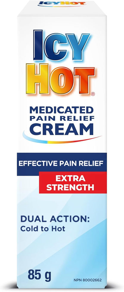 冰热强效止痛膏，快速缓解肌肉和关节疼痛，缓解关节炎、扭伤和拉伤引起的不适，水杨酸甲酯 30%，薄荷醇 10%，85 克管装
