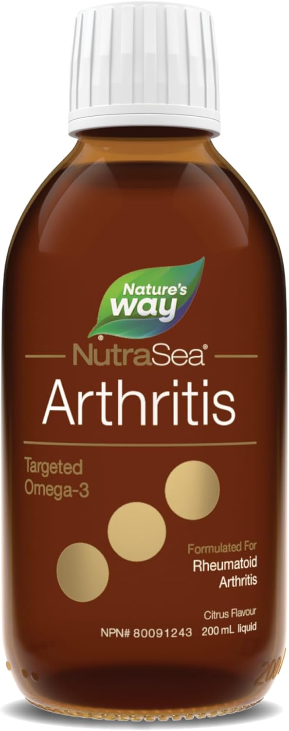 Nature's Way NutraSea Omega-3 - Arthritis - Rheumatoid Arthritis Support 2800mg (1800 mg EPA, 1000 mg DHA), Citrus Flavour, 200ml Liquid