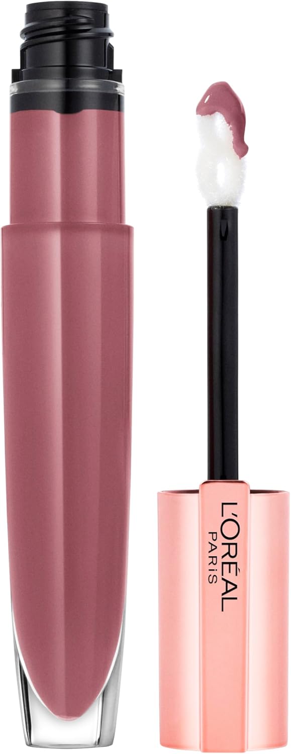 L’Oréal Paris Glow Paradise Balm-in-Gloss, Lip Balm, Non-Sticky Liquid Lip Balm with Pomegranate Extract & Hyaluronic Acid for Sensitive Lips, Dermatologist Tested, Rose Harmony, 0.23 fl. oz.
