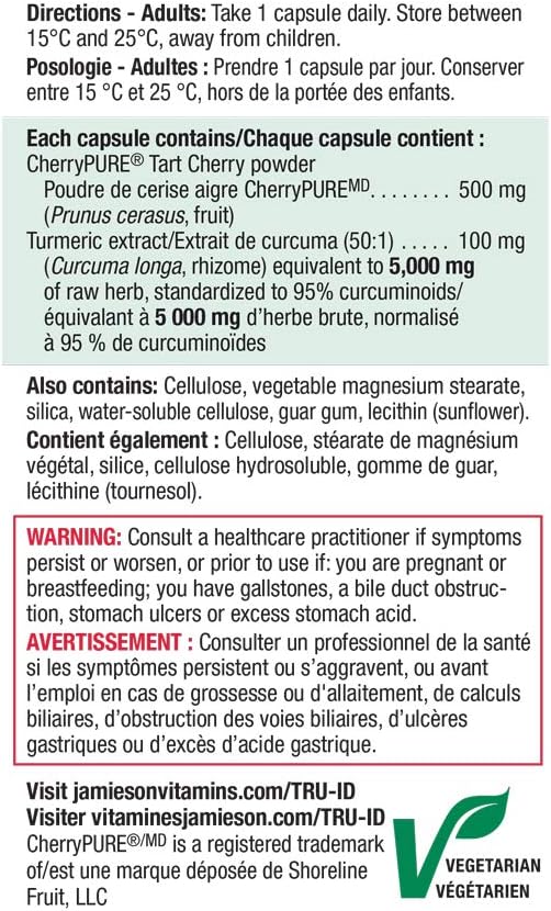 Jamieson 膠原蛋白薑黃複合物，60 粒 & 酸櫻桃和薑黃，30 粒