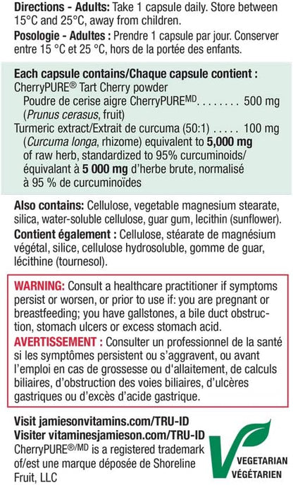 Jamieson 膠原蛋白薑黃複合物，60 粒 & 酸櫻桃和薑黃，30 粒