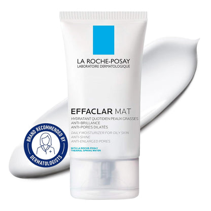 La Roche-Posay FACE MOISTURIZER, Effaclar Mat Mattifying Balancing Zinc for Oily or Acne prone Skin with Glycerin, Salicylic Acid. Anti Shine, Anti-Enlarged pores. Paraben-Free, Travel Size, 40ml