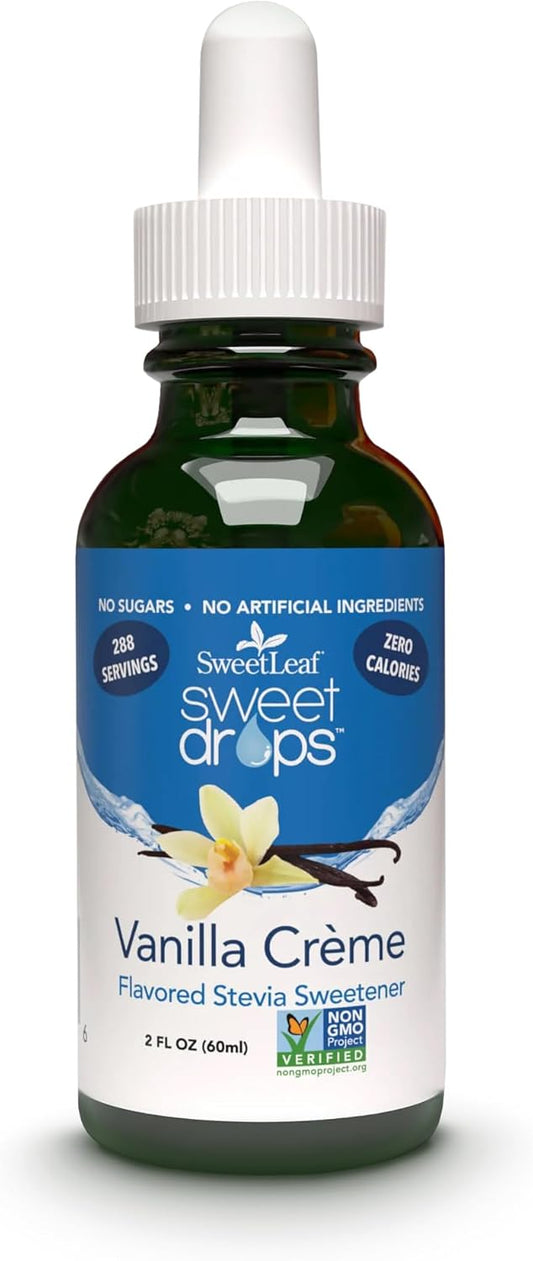 SweetLeaf Sweet Drops Liquid Stevia Sweetener, Vanilla, 60g