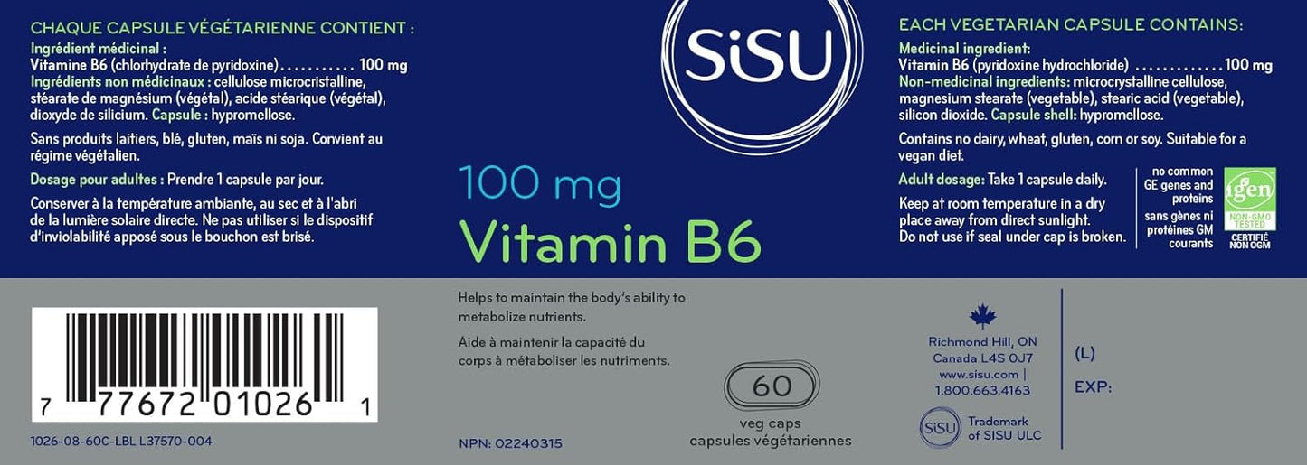 SISU 維生素 B6 100 毫克