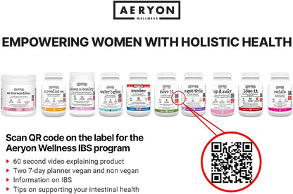 Möve it 全天然无泻药大便软化剂，Aeryon Wellness 出品 | 加拿大制造 | 含消化酶，缓解肠易激综合征 (IBS) | 缓解腹胀，恢复肠道健康 | 天然结肠清洁剂（60 粒素食胶囊）