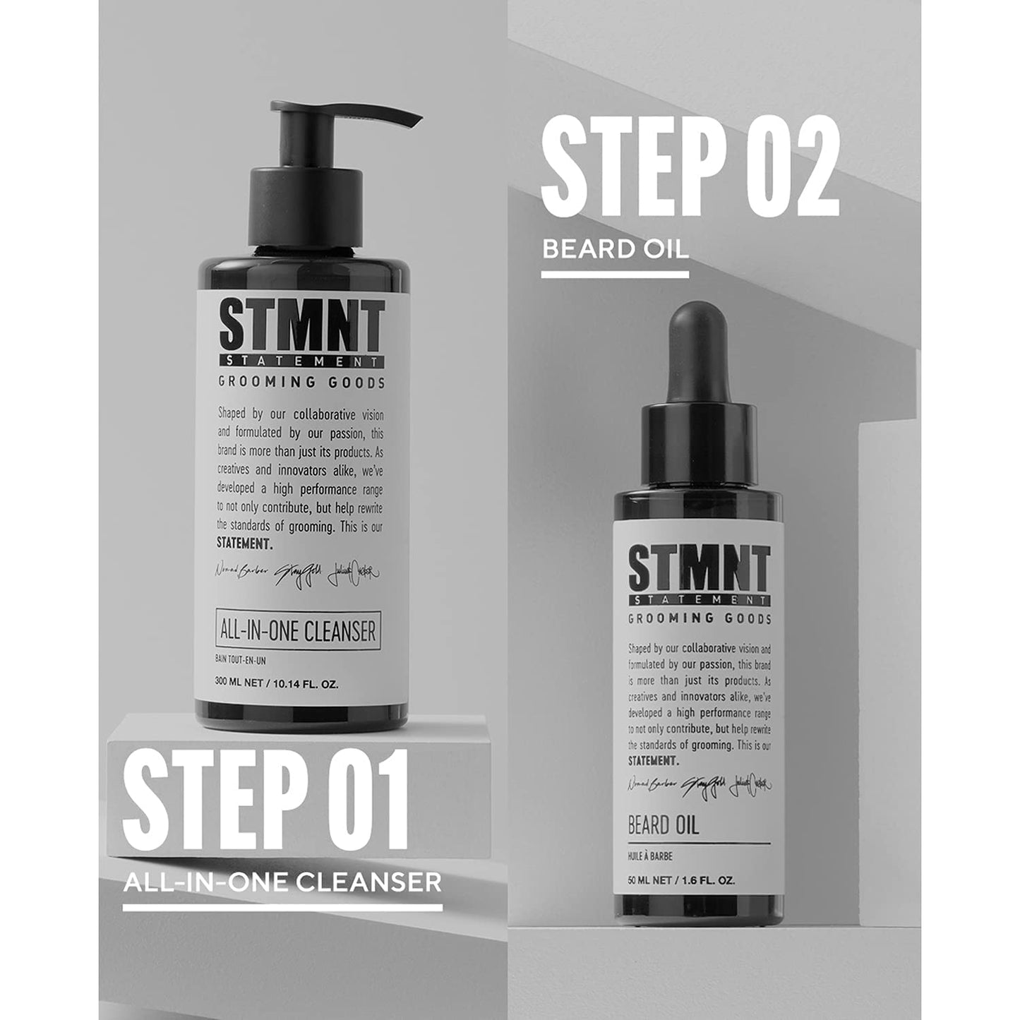 STMNT Statement Grooming Goods 多效合一日常洁面乳，男士沐浴露、洗发洁面乳，不含 SLS/SLES 硫酸盐，活性炭和薄荷醇