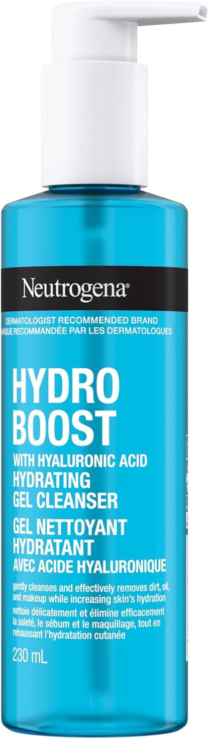 Neutrogena Hydro Boost Gel Face Cream Spf 25 With Broad Spectrum Uva/uvb Hydrating Hyaluronic Acid & Antioxidants, Oil, 47 ml (Pack of 1) & Hydro Boost Hydrating Cleansing Gel 230mL