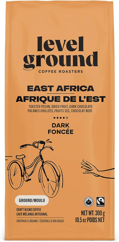 平磨咖啡 - 东非精酿拼配 - 深度烘焙，研磨 - 公平贸易，犹太洁食 - 特色咖啡 - 滴滤咖啡，法压壶 - 大杯均衡 - 300克/10.5盎司