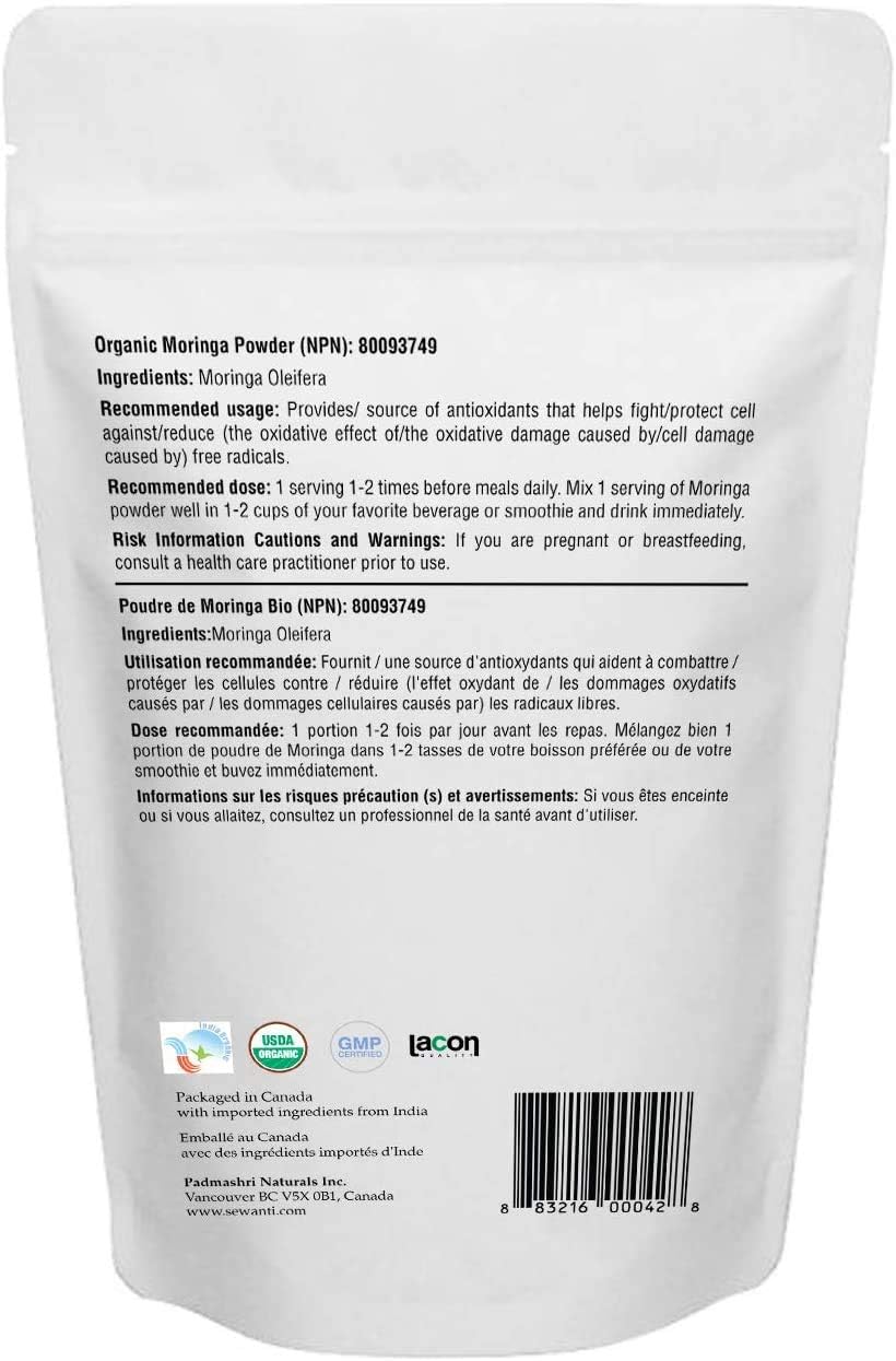 Sewanti Organic Moringa Powder (npn): 80093749 200 gram