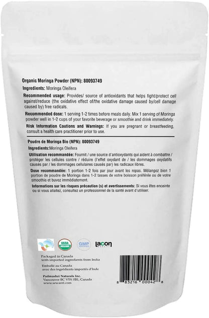 Sewanti Organic Moringa Powder (npn): 80093749 200 gram