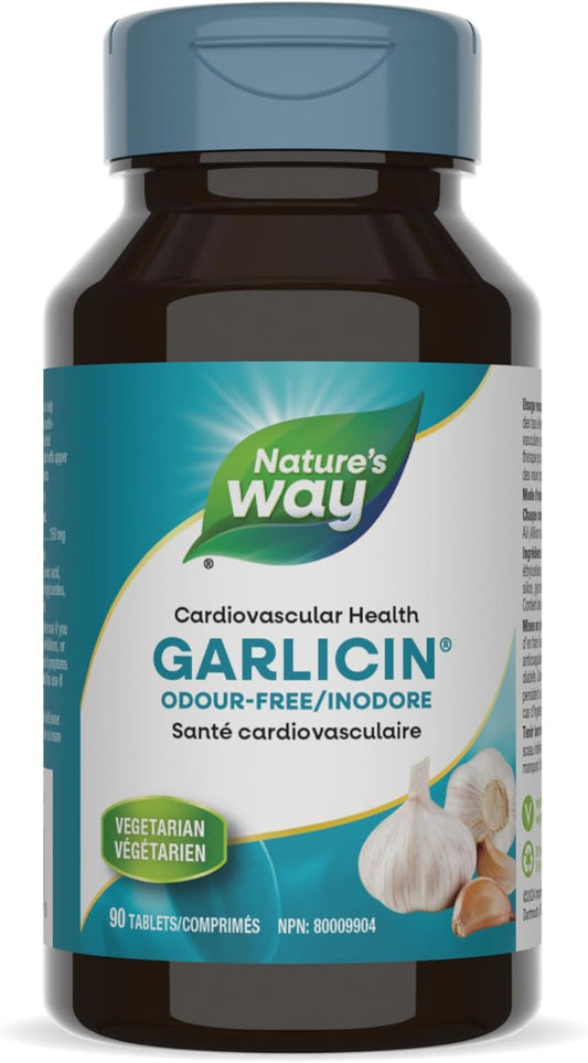 Nature's Way 大蒜素 – 心血管健康支持 – 上呼吸道感染支持 – 大蒜 – 90 片素食片