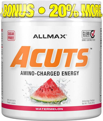 ALLMAX Nutrition - AMINOCUTS (A:CUTS) - 體重管理 BCAA（左旋肉鹼 + 牛磺酸 + 綠咖啡） - 西瓜口味 - 252 克 - 36 份