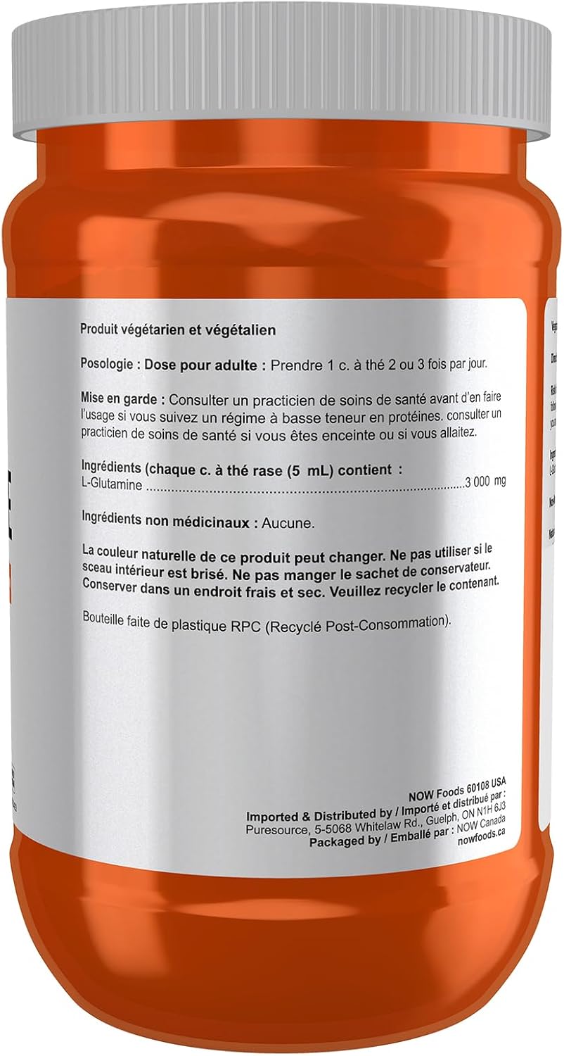 NOW Sports, L-麩醯胺酸純粉，氮轉運體*，胺基酸，454克