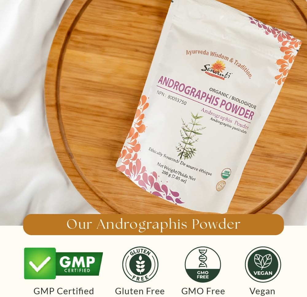 有機穿心蓮粉 200g/ NPN 80093750/ Kalmegh/穿心蓮/有益肝臟健康