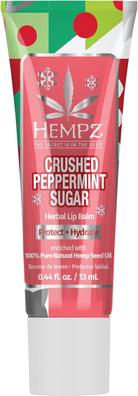 Hempz Crushed Peppermint Sugar Herbal Lip Balm .44 oz