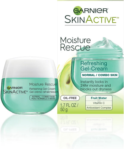 Garnier Aloe Vera Serum, With Hyaluronic Acid and Aloe, Replumping and Hydrating & Moisture Rescue Face Moisturizer Gel Cream, 24 Hour Hydrating Skin Care