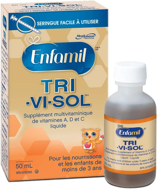 Enfamil TRI-VI-SOL 複合維生素液，含維生素 A、D 和 C，50 毫升