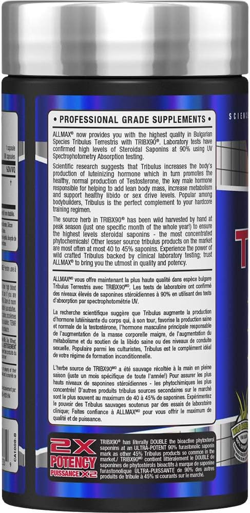 ALLMAX Nutrition Tribx90 100% 纯蒺藜，90 粒