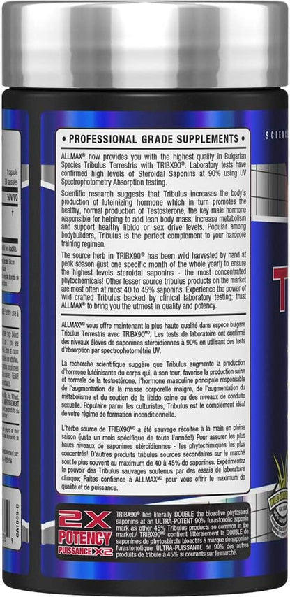 ALLMAX Nutrition Tribx90 100% 纯蒺藜，90 粒