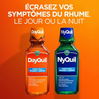 Vicks DayQuil 感冒和流感藥，止咳藥，鼻塞緩解劑，止痛藥，退燒藥，不引起困倦配方，354 毫升