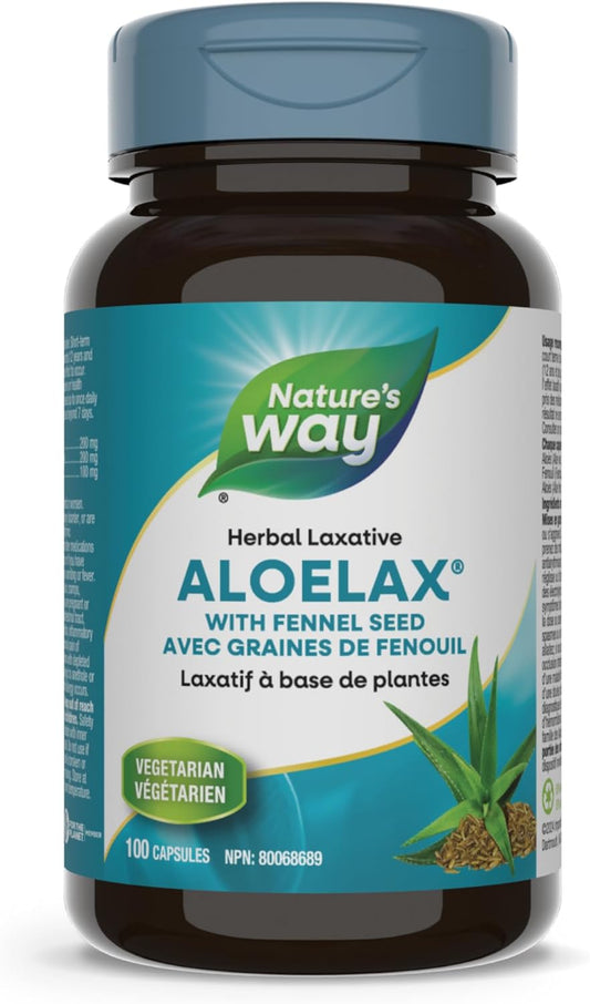 Nature's Way Aloelax Laxative Health Supplement, 100 Count