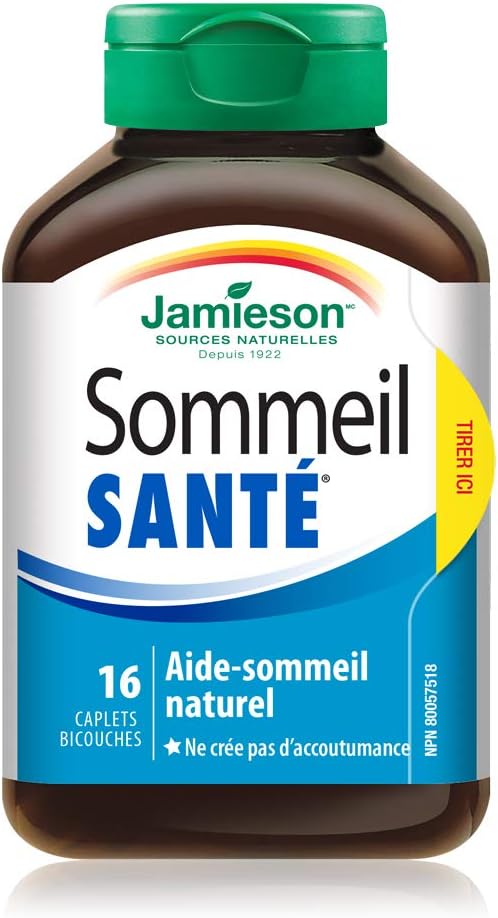 Jamieson Healthy Sleep, Timed Release Melatonin 5 mg with L-Theanine, Chamomile, Skullcap and Rhodiola, Improves Sleep Quality, Increases Sleep Time, Promotes Relaxation, and Relieve Restlessness. Vegetarian, Gluten-Free…