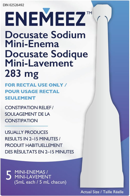 Enemeez 多庫酯鈉迷你灌腸劑 283 毫克，5 支，加拿大 DIN 02526492